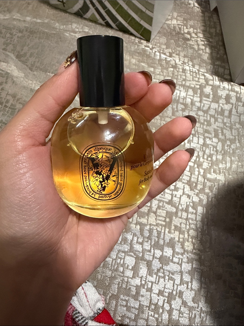 diptyque Amber Body Oil Bottle - Clear Golden